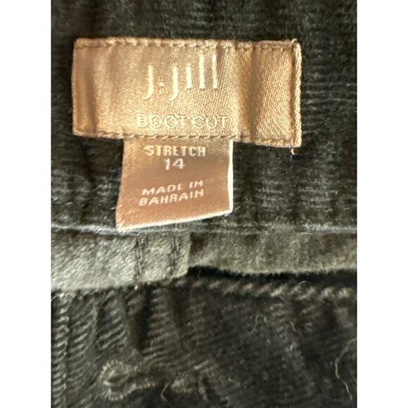 J. Jill Black Corduroy Stretch Tapered Down Black Pants Size 14 - Picture 10 of 10